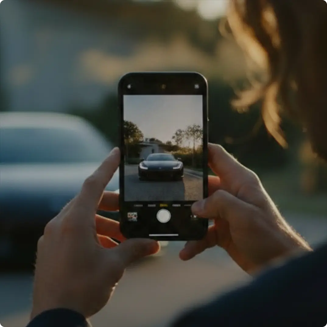 Policyholder submitting claim photos