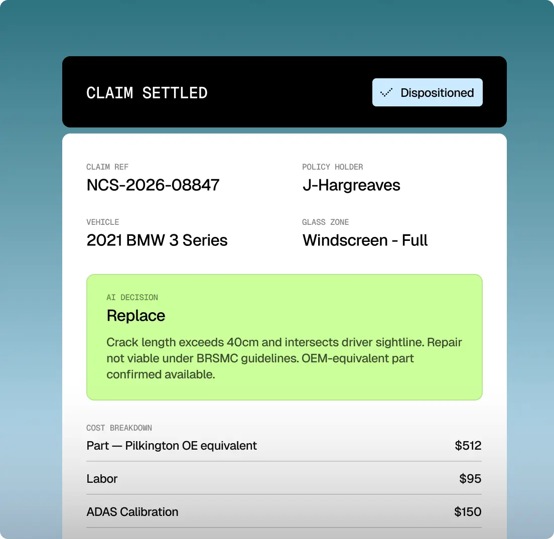 Claim settled workflow